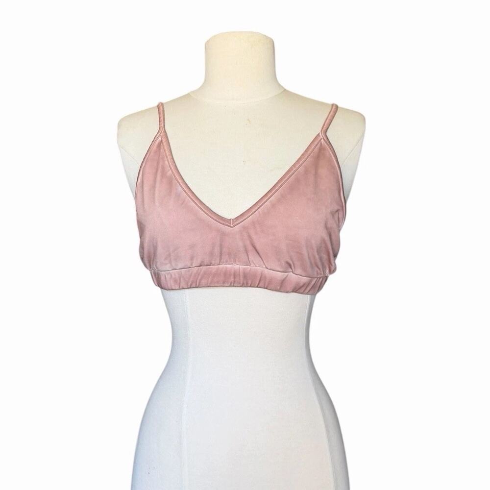 POL Mauve Brown Soft Stretch Bralette Minimalist Lounge Brami Medium NWOT